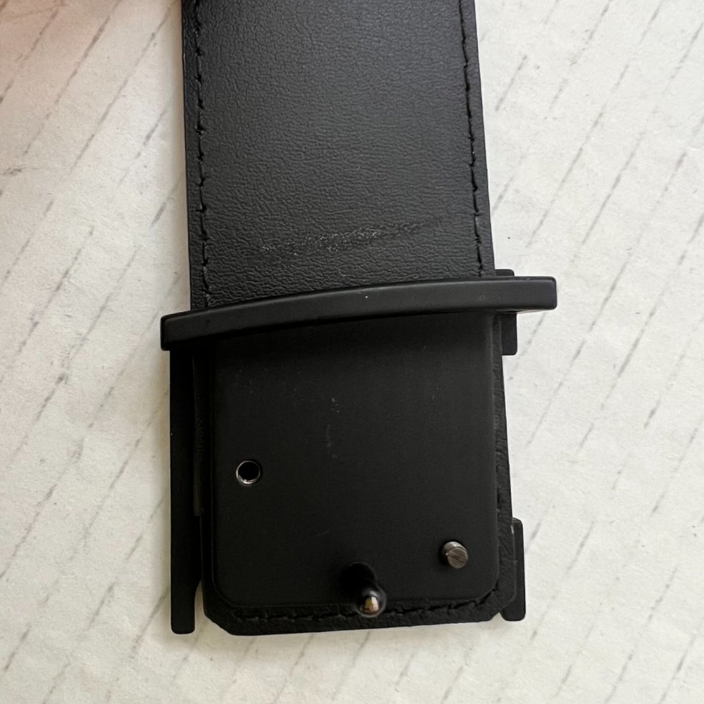 LOUIS VUITTON Belt Men's Brand Epi Leather LV Initial Noir Black M9229 90/36 - Picture 6 of 6